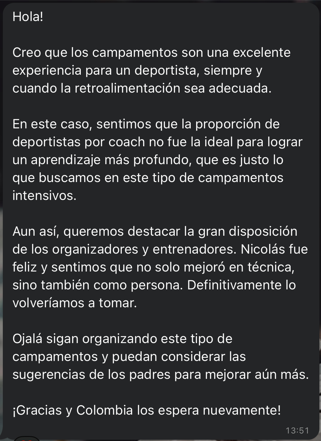 Testimonio escrito